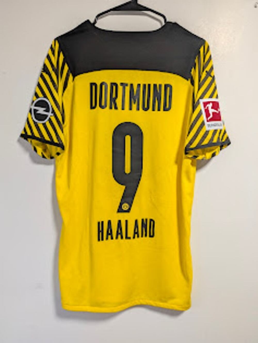 Borussia Dortmund 2021-22 Haaland #9 Jersey Men's XL PUMA Authentic
